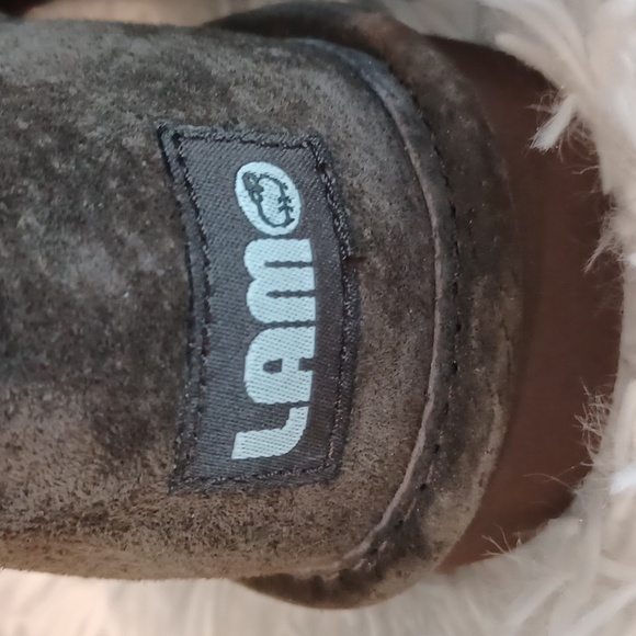 Lamo Boots Womens Ankle Brown Suede Fur Lining Sparkled Sweater Cuff Top SZ 8 - Picture 9 of 16